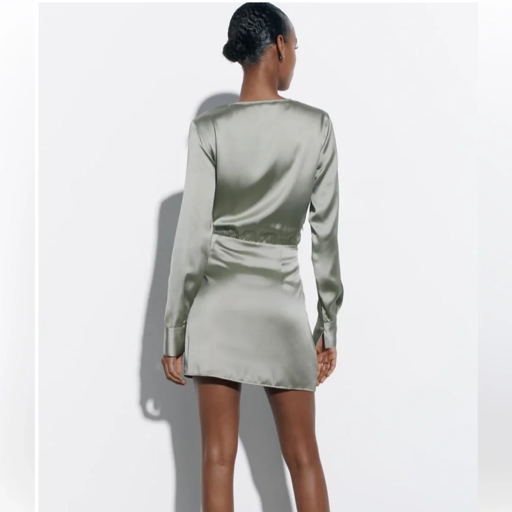 [ ₹1400 ] Zara Satin Dress - Picture 6 of 7